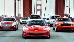 This photo shows several cars.