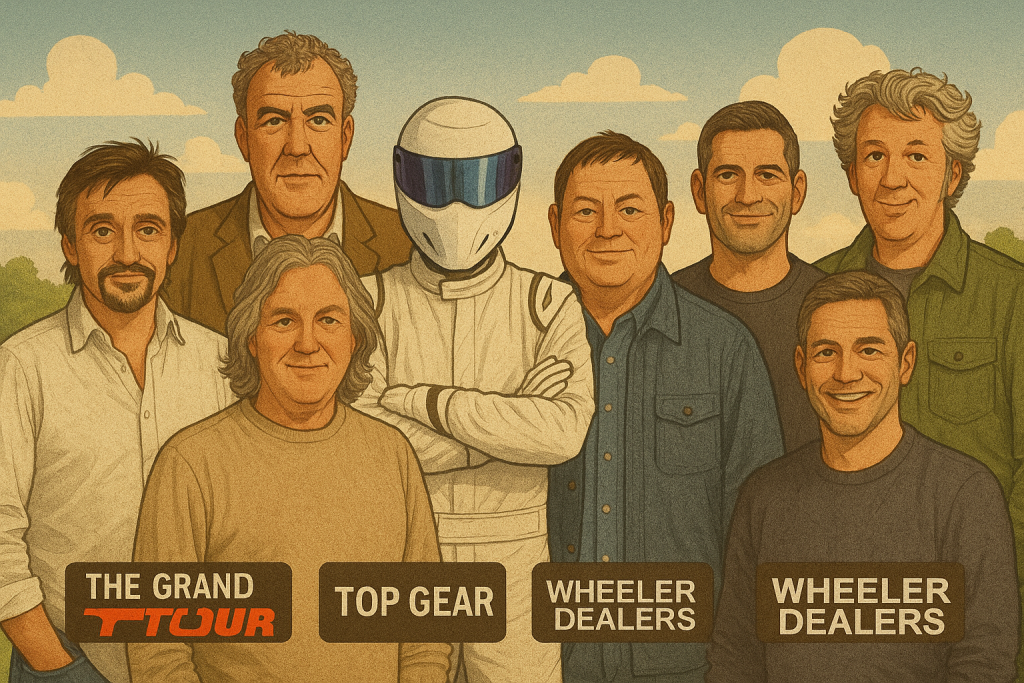 Grand Tour Top Gear Wheeler Dealers presenters
