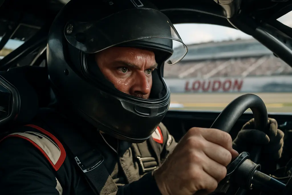 New Hampshire NASCAR Cup cars racing through Loudon’s flat corner