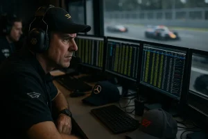 SRO PACETEQ Integration race control room with timing screens and live circuit feeds