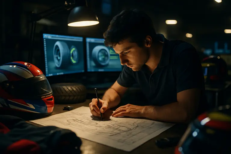 Race engineers reviewing timing screens during a pit sequence