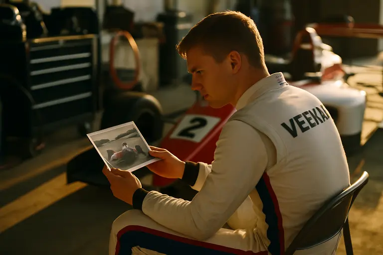 Rinus VeeKay driving through a street circuit braking zone