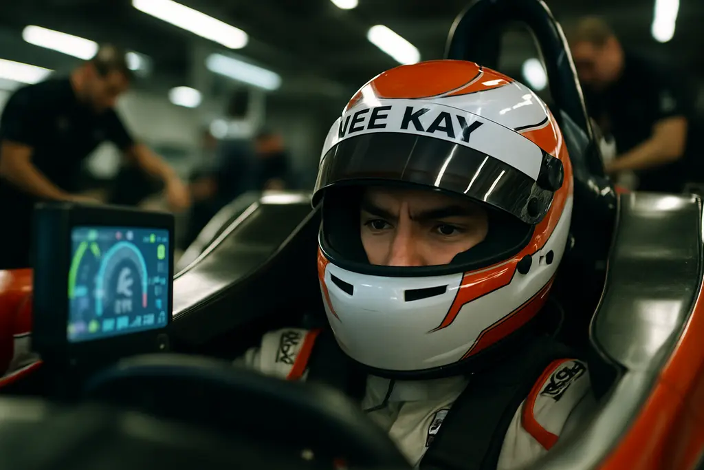VeeKay INDYCAR rise shown by the No. 76 Chevrolet on a road course corner